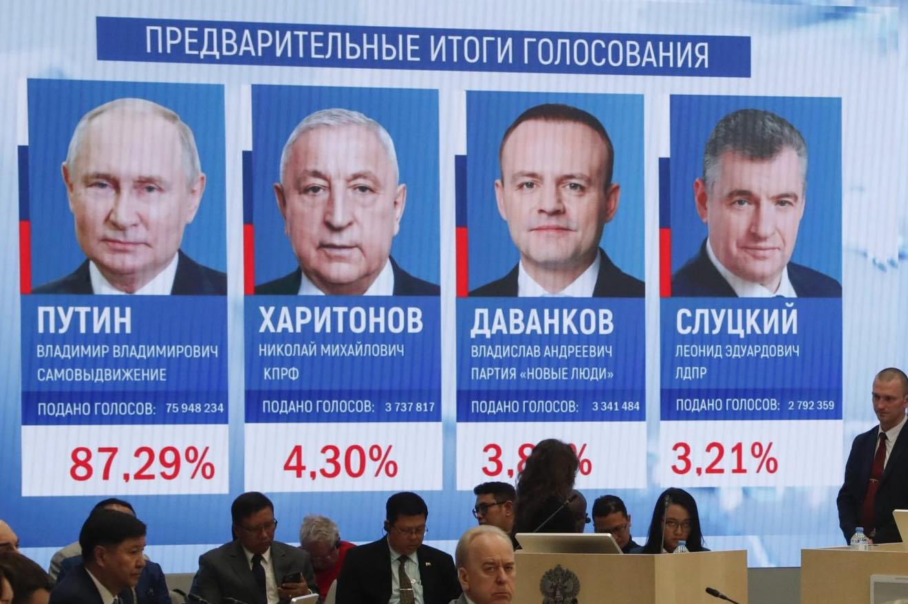 Triunfo contundente de Putin en elecciones presidenciales